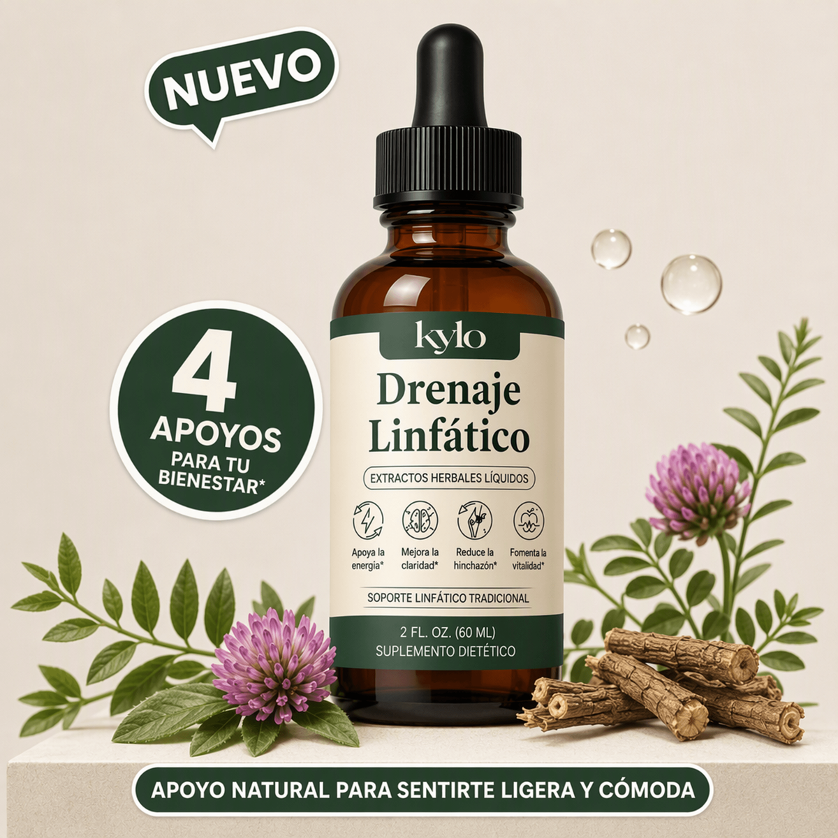 Drenaje Linfático / Apoyo para la Hinchazón y la Pesadez